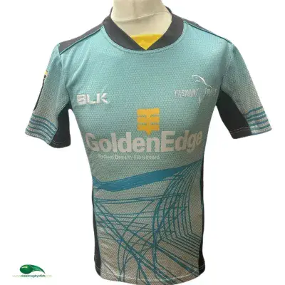 2014 Tasman Makos Rugby Union Training Shirt Medium