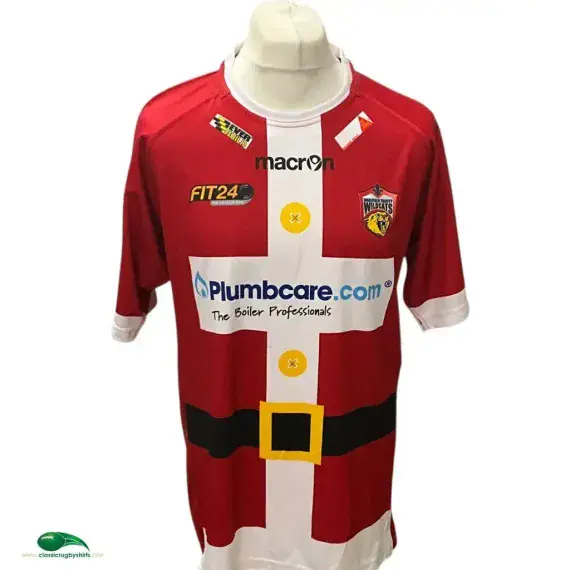 2014 Wakefield Trinity Wildcats Rugby league Shirt | Old Official Macron Jersey - Vintage Classic Rugby Shirts
