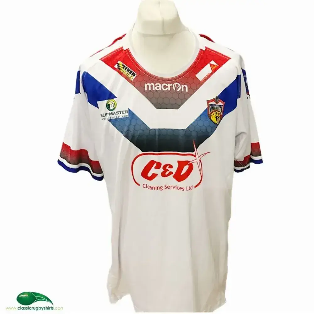 2014 Wakefield Trinity Wildcats Rugby Shirt | Old Official Macron ...