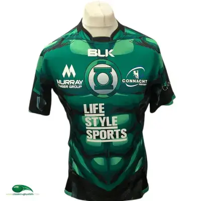 2015 2016 Connacht Green Lantern Rugby Shirt Small
