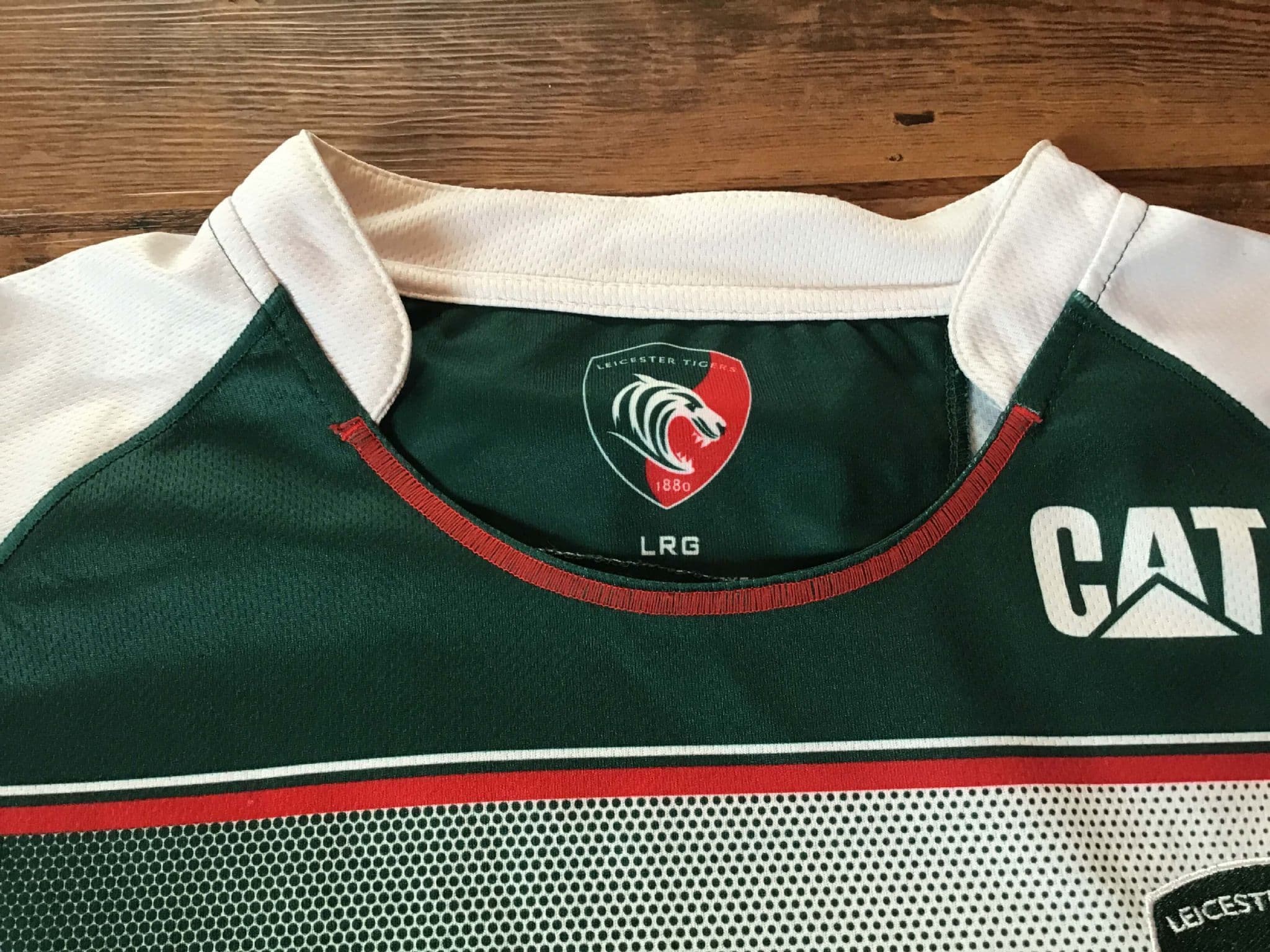 Maillot Leicester Tigers No 13 Matt Smith 2015-16 - Porté En Match - Taille L