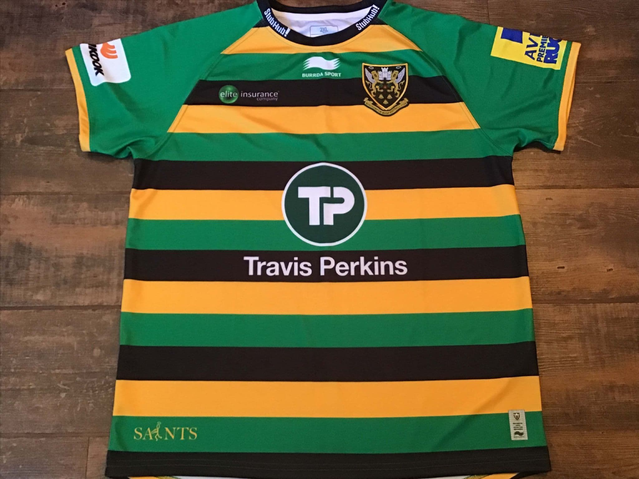 Northampton Saints Saints 2016 Jersey 25/26 Body Fit Home Jersey Adult