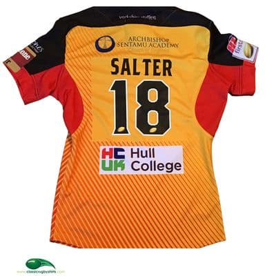 2015 Hull KR Salter Match Worn Limited Edition PNG Rugby League Shirt Large