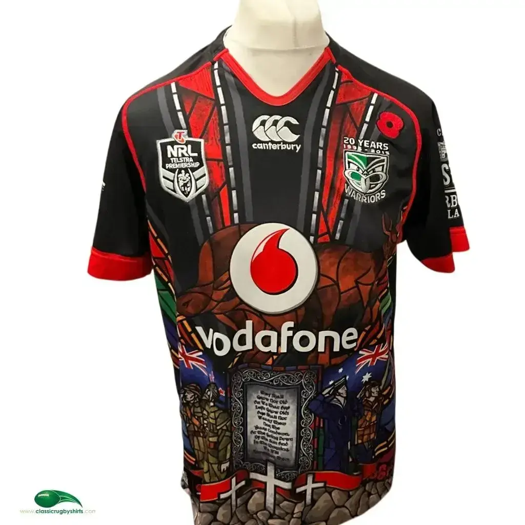 2015 New Zealand Warriors ANZAC Rugby Shirt | Old Official