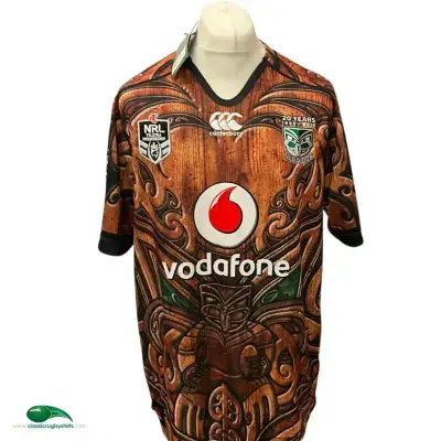 2015 New Zealand Warriors BNWT Heritage Rugby League Shirt 2XL