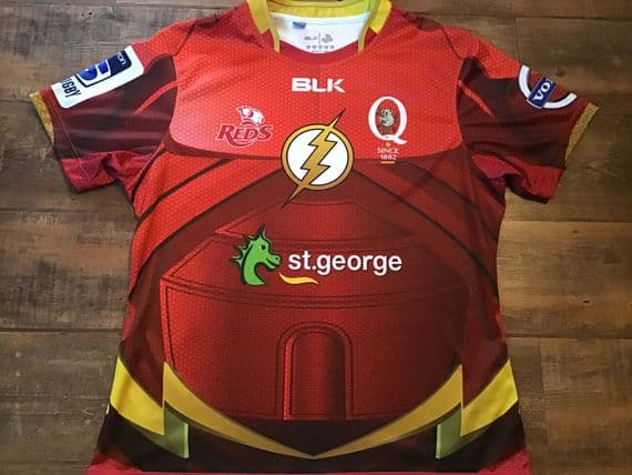 Classic Rugby Shirts | 2015 Queensland Reds Flash Vintage Old Jerseys