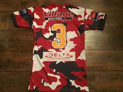 2015 Redcliffe Dolphins No 3 ANZAC Match worn Rugby League Shirt XL
