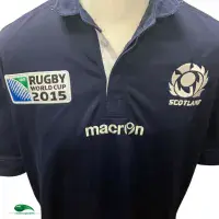 2015 Scotland World Cup Rugby Shirt | Old Official Macron Jersey - Classic Vintage Rugby Shirts