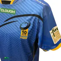 2015 Western Force 10 Years Rugby Shirt - BLK - Adults XL