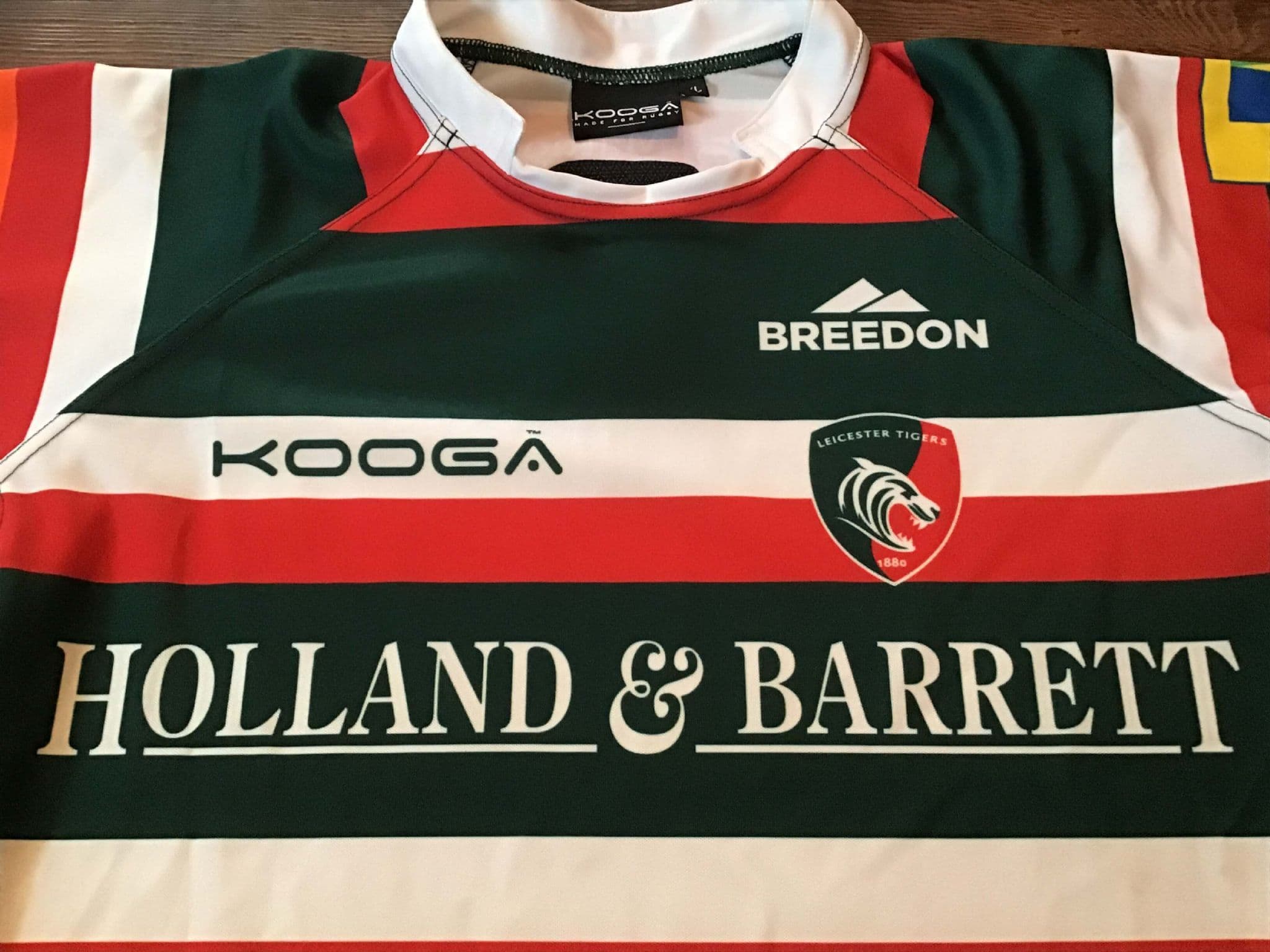 Maillot domicile rugby Leicester Tigers 2016/2017 - Kooga