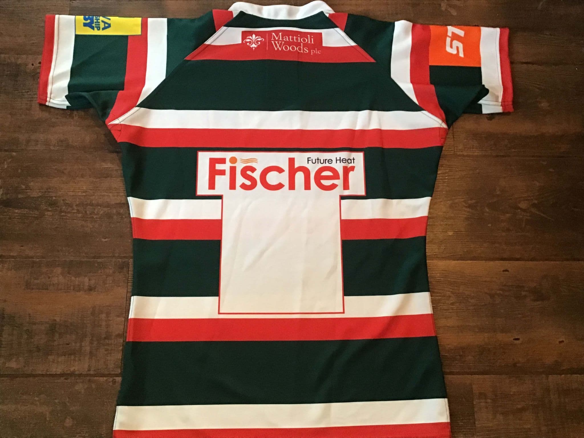 Maillot Rugby Leicester Tigers 2015-2016 Kooga - Taille Jeune L - Vert Et Blanc
