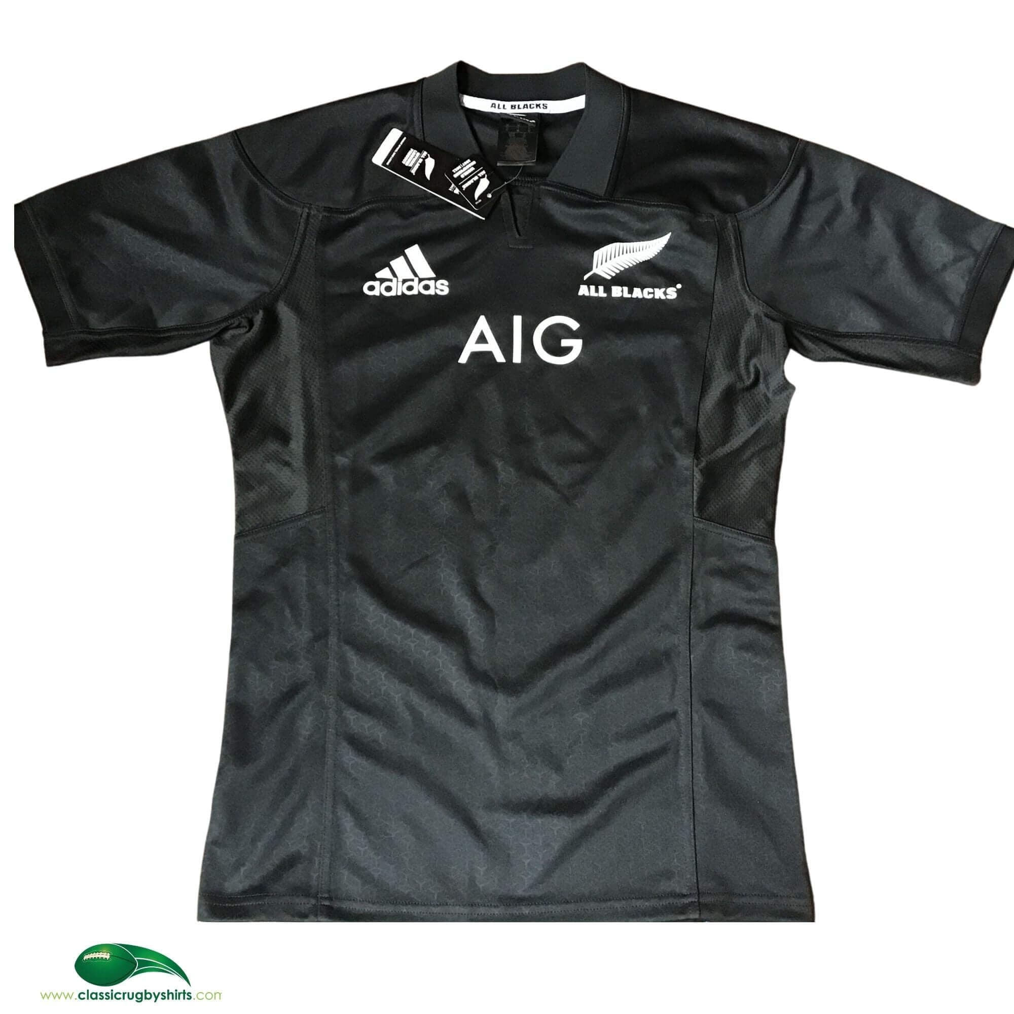 Maillot De Rugby All Blacks 2016/17, Officiel Et Rare – Noir, Par Adidas