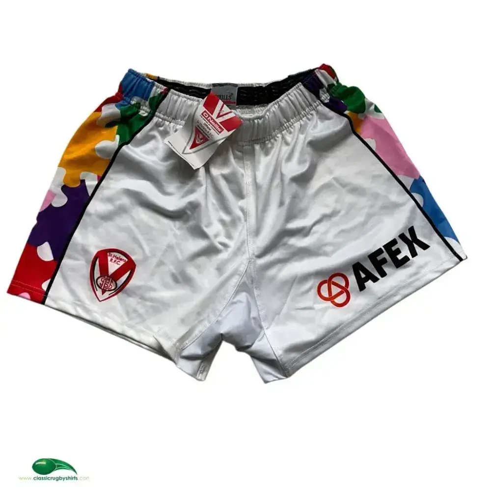 Rare maillot de rugby vintage XIII porté St HELENS N°9 Super