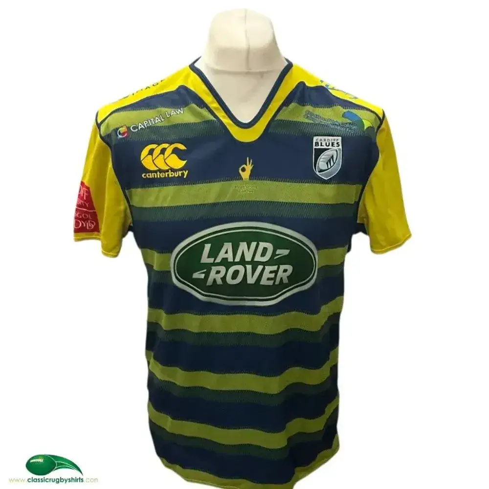2017/18 Cardiff Blues Rugby Shirt | Old Official Canterbury Jersey