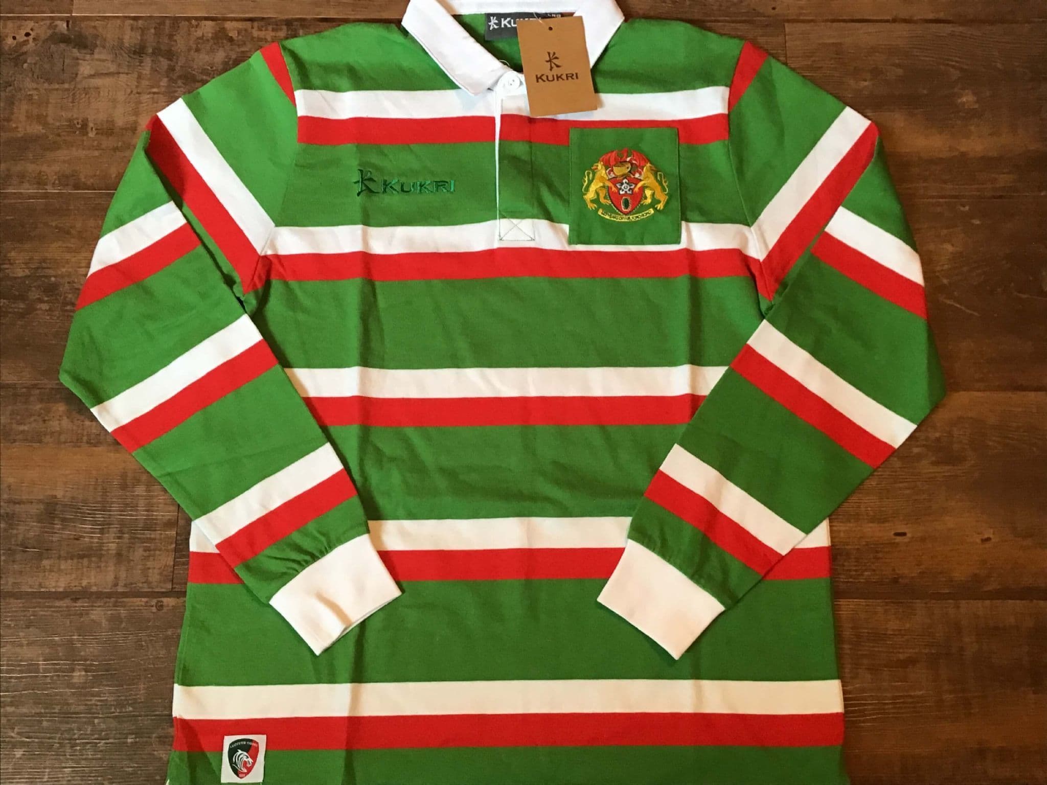 MAILLOT MAILLOT LEICESTER TIGERS ENGLAND RUGBY UNION KUKRI
