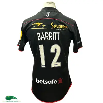 2017 2018 Saracens Barritt Match Worn Signed Rugby Union Shirt