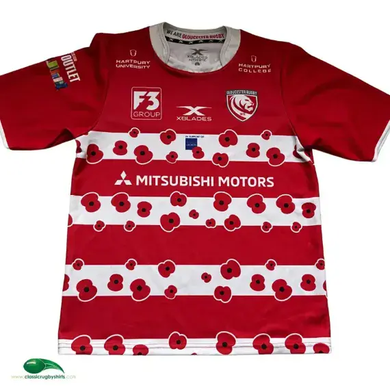 World Rugby Shirts | 2018 Gloucester Poppy Vintage Old Jerseys
