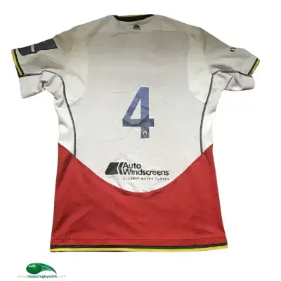 2018 2019  Northampton No 4 Player Worn European Challenge Cup Rugby  Away Shirt 2XL