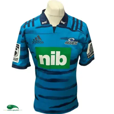 2018 Auckland Blues Rugby Shirt Medium