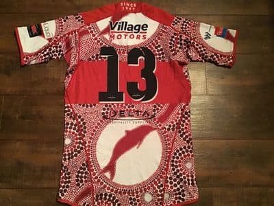 2018 Redcliffe Dolphins Match Worn No 13 Rugby League Shirt 2XL
