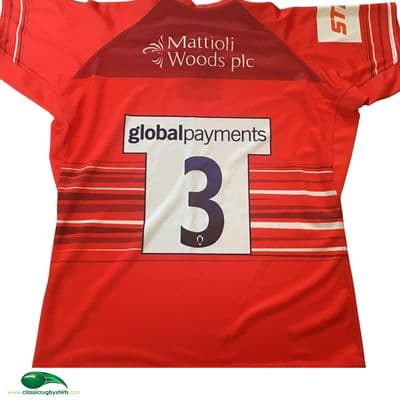 2019 2020  Leicester Tigers Player No 3 Coles Rugby Union Shirt Large