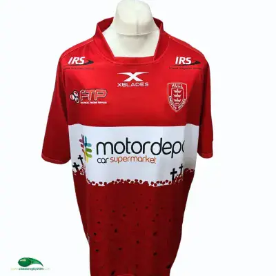 2019 Hull Kingston Rovers KR Poppy Rugby League Shirt 2XL