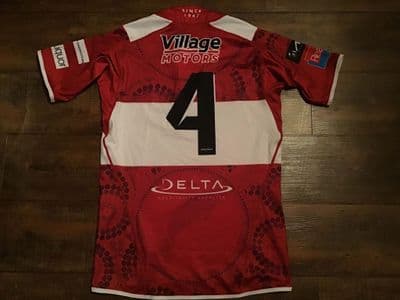 2019 Redcliffe Dolphins No 4 Match Worn Rugby League Shirt XL