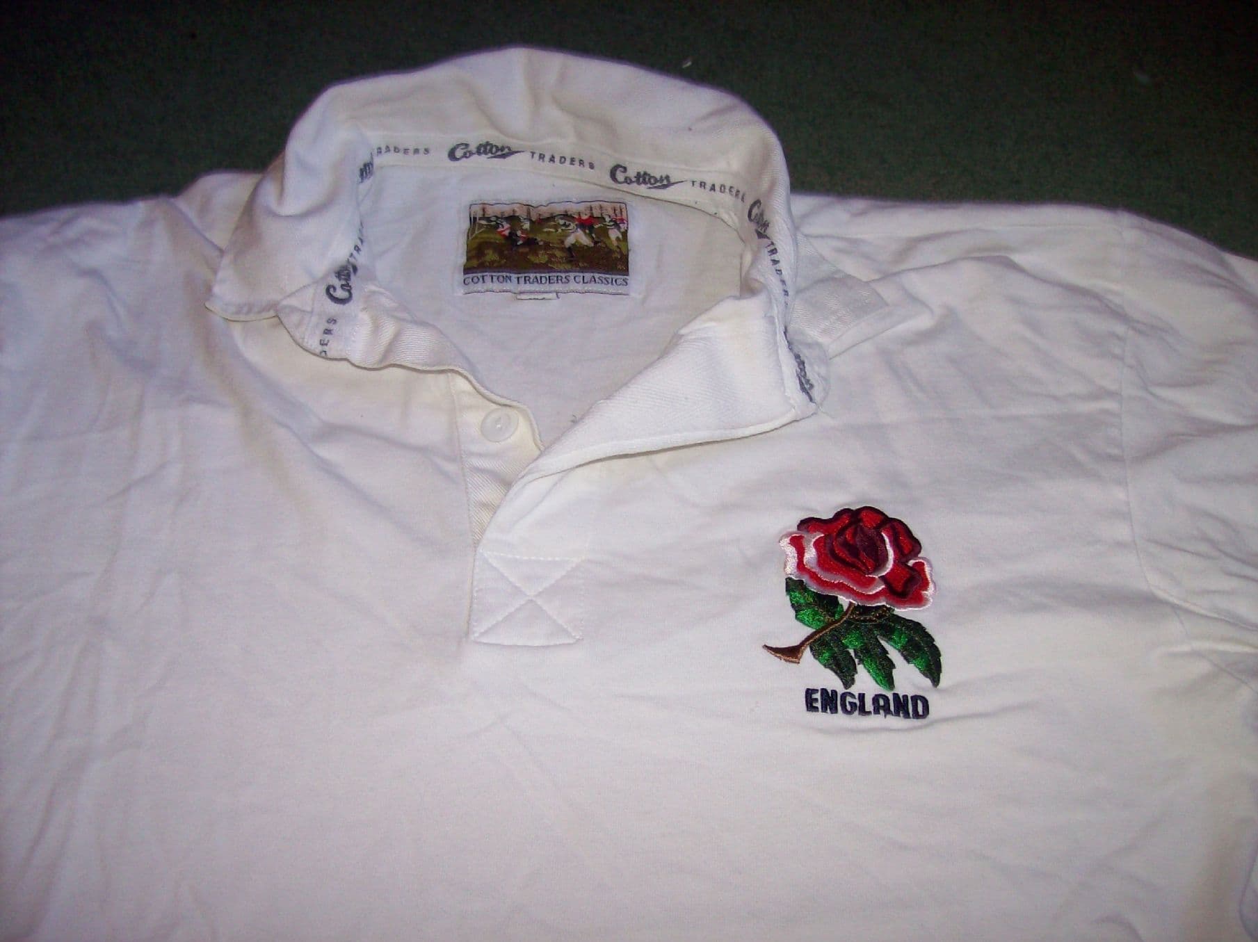 Maillot De Rugby Vintage Angleterre Cotton Traders - Blanc - Taille XXL