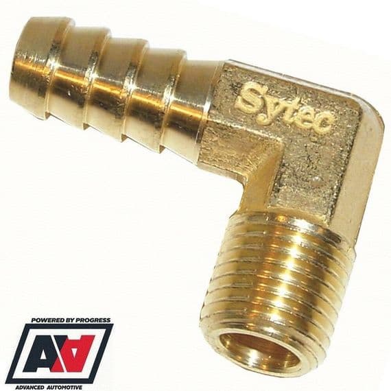 1/4NPT Thread 90 Degree 10mm Hose Bore Brass Manifold Adaptor Fuel Air Water | Advanced Automotive
