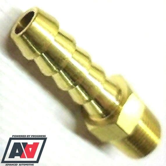 1/8NPT Thread To 10mm Tail Push On Hose Brass Manifold Adaptor Fuel Air Water | Advanced Automotive