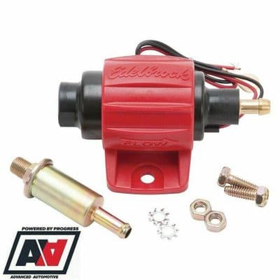 17303 Edelbrock 12v Universal Fuel Pump 2.0 – 3.5 PSI 30 GPH 8mm Hose