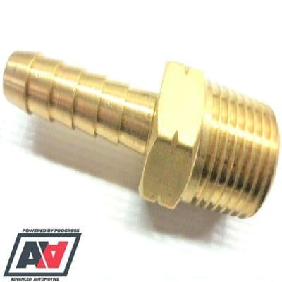 3/8 BSP Thread To 8mm Tail Push On Hose Brass Manifold Adaptor Fuel Air Water