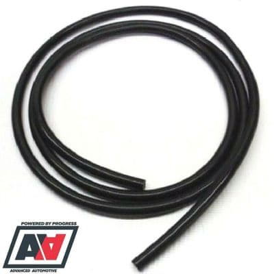 Black Silicone Vacuum Hose 8mm ID x 1 Metre Length & Ties
