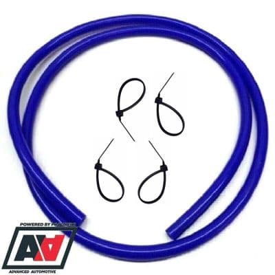 Blue Silicone Vacuum Hose 6mm With Ties LMA One Metre Length Thick Walled