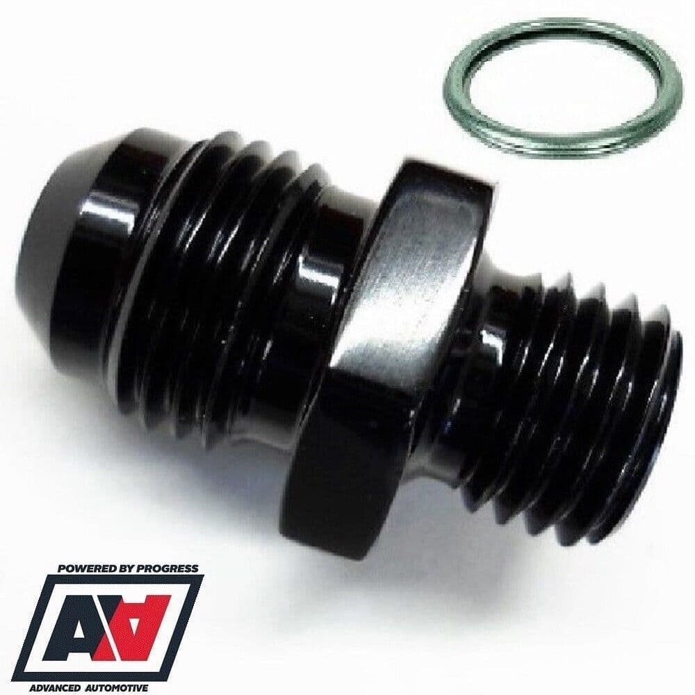 Bosch 044 Fuel Pump Outlet AN6 Dash 6 Male To Metric M12x1.5 Adaptor & Seal Advanced Automotive