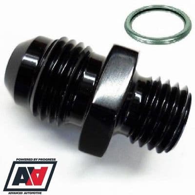 Bosch 044 Fuel Pump Outlet AN6 Dash -6 Male To Metric M12x1.5 Adaptor & Seal