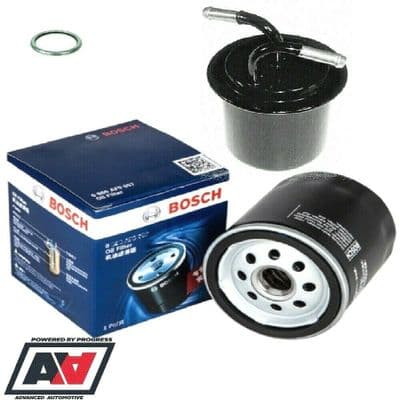 Bosch Fuel & Oil Filter Service Kit For Subaru Impreza Turbo 92-07 WRX STi