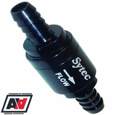 Competition 8mm Fuel Non Return Check Valve One Way Petrol Diesel Black