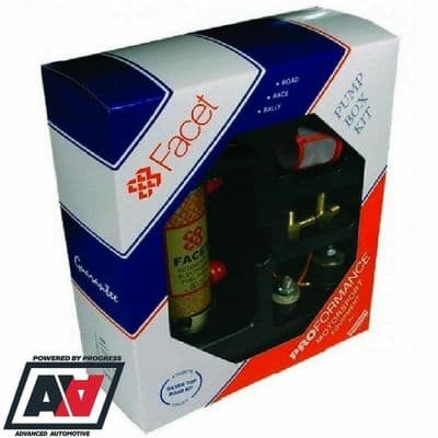 Facet Blue Top Cylindrical Fuel Pump Box Kit & 10mm Fuel Unions 480534-K
