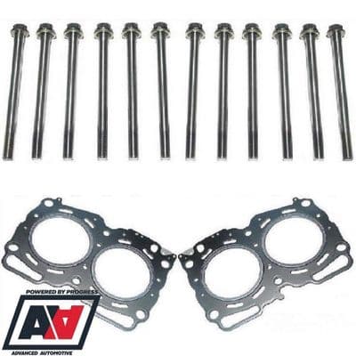 Fibre Head Gaskets & Head Bolt Set For Subaru EJ20 Turbo Engines 92 To 1998
