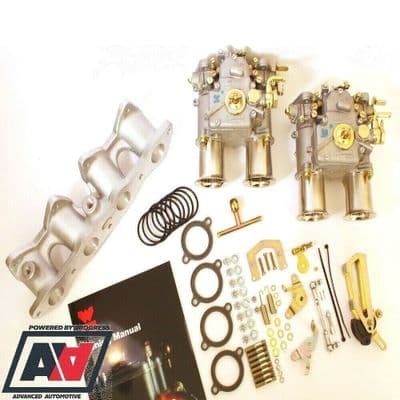 Ford 1.6 Crossflow X/flow Inlet Manifold & Twin Weber 45 DCOE Carburettors