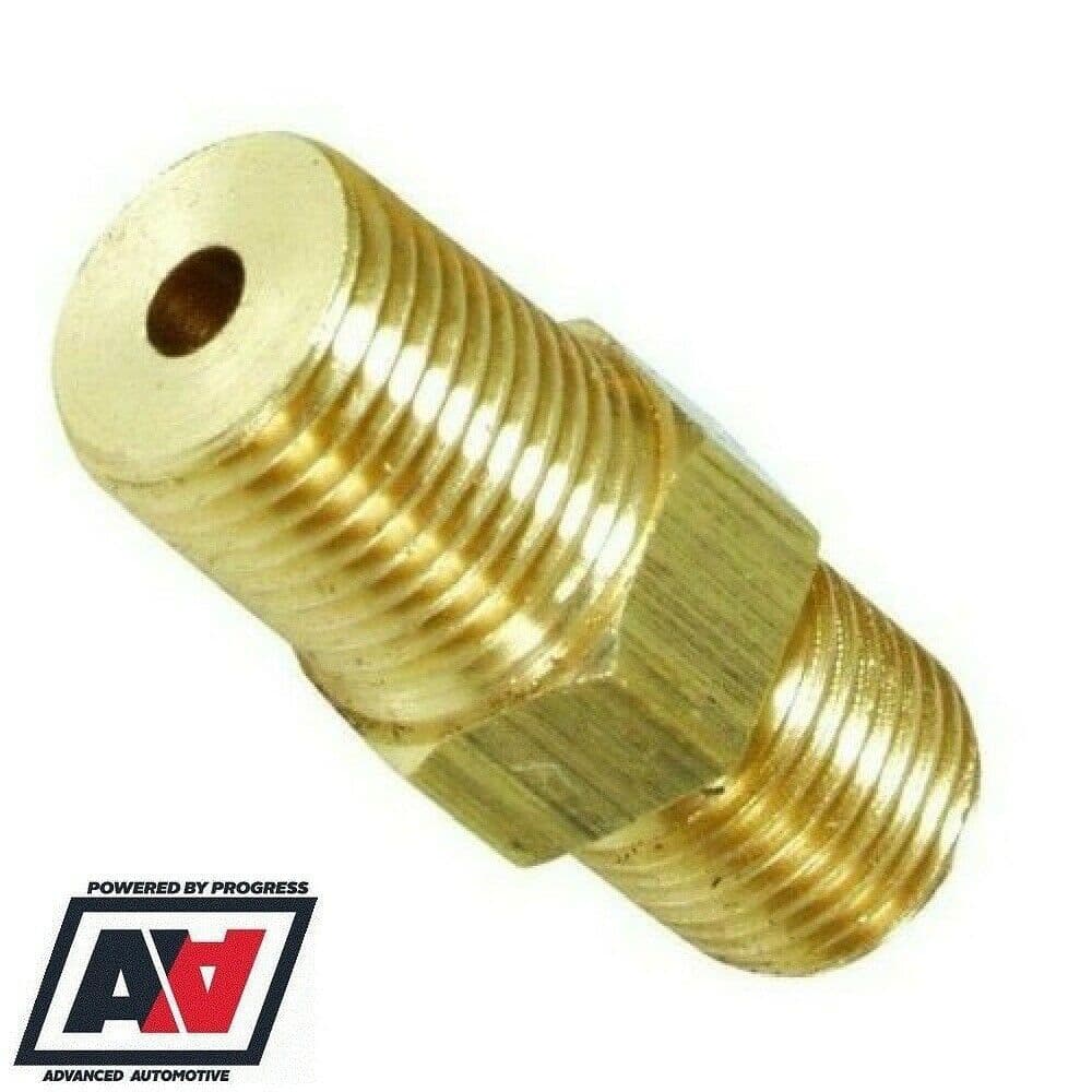 Ford Oil Pressure Gauge Line Adaptor Brass M10 x 1.5 To 1/8BSP