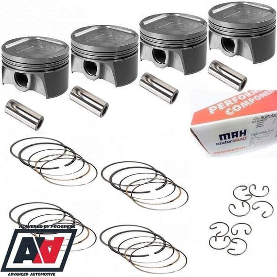Forged Mahle Subaru High Comp 2.1 Stroker Pistons 2618 Over 450 BHP 93mm | Advanced Automotive