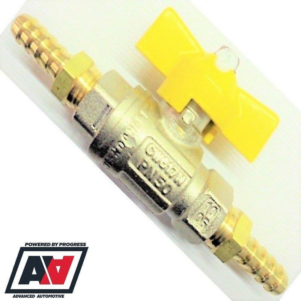 Fuel Petrol Cut Off Tap With 8mm Pipe Hose Tails Competition High Flow