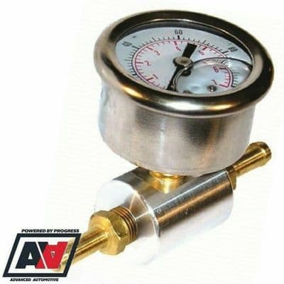 Fuel Pressure Test Gauge Inline Adaptor With 6mm Hose Unions High Pressure