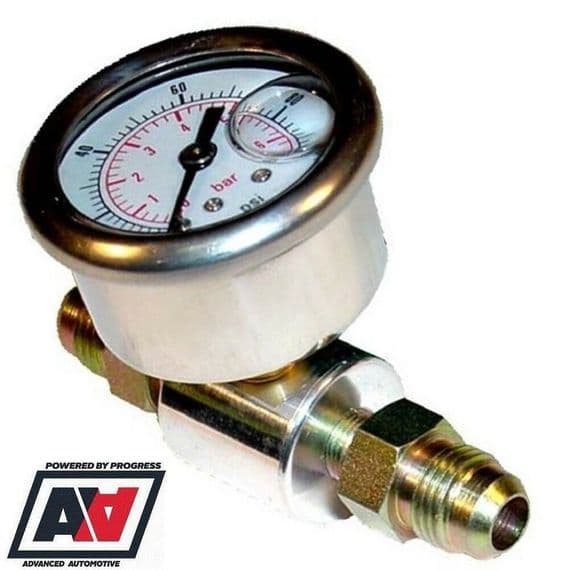 Fuel Pressure Test Gauge Inline Adaptor With AN6 Hose Fittings High Pressure | Advanced Automotive
