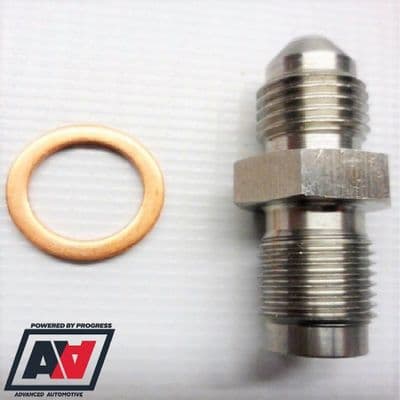 Garrett Turbo 1mm Restrictor Oil Feed Stainless Adapter - AN-4 (4AN) To 7/16