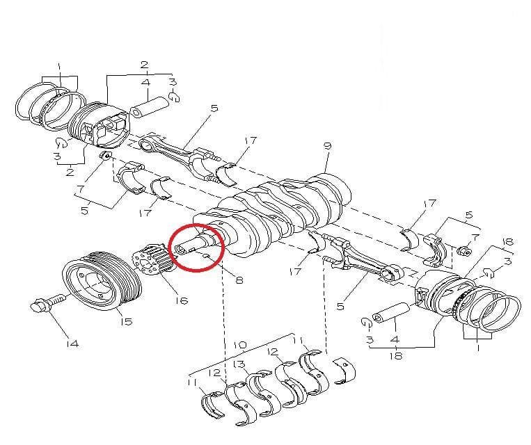 Genuine Subaru Crankshaft Crank Pulley Woodruff Key For All EJ20 EJ22