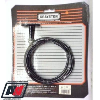 Grayston Competition T Handle Pull Cable 1.5 Metres Long Colour Black
