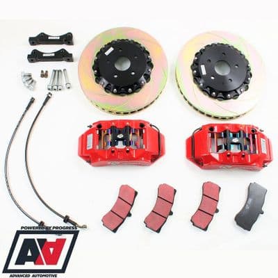 K-Sport Front Brake Kit 8 Pot 330mm Discs Subaru Impreza GC8 STI 92-01